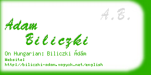 adam biliczki business card