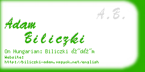 adam biliczki business card